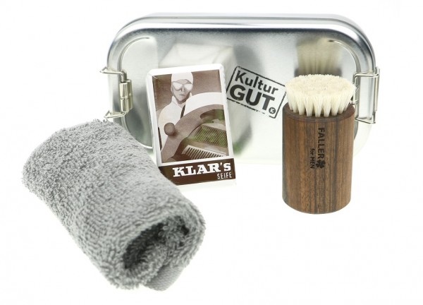 Rough lIne Nussbaum Gesichtsmassagebürste Seife 100g Waschlappen M Box.jpg