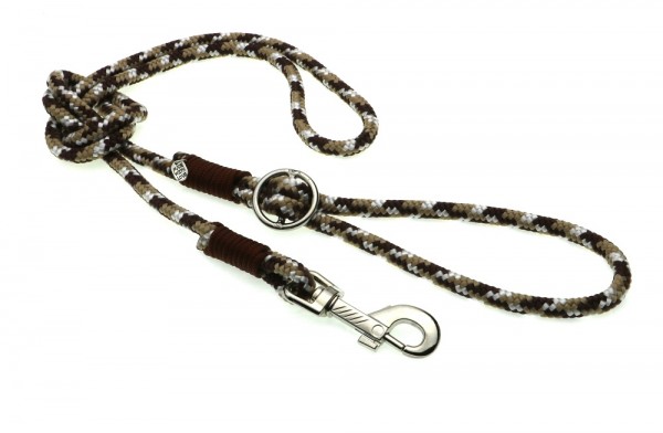 Hundeleine paracorde braun beige weiß Karabiner.jpg